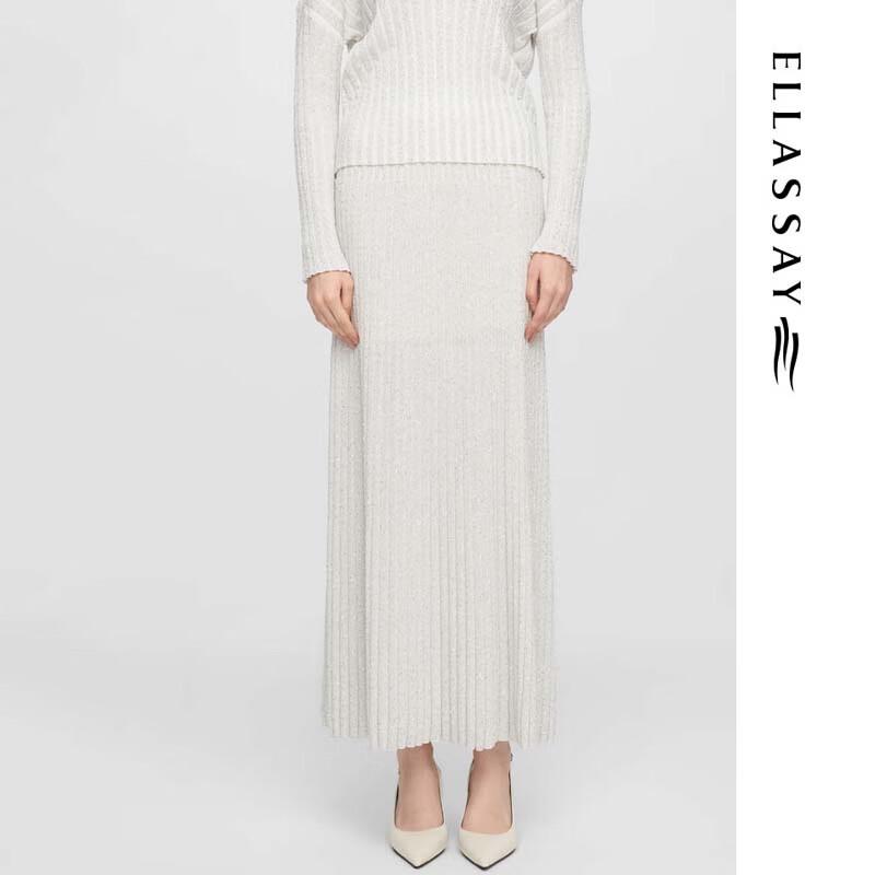 ELLASSAY Women's Slim Long Knitted Skirt