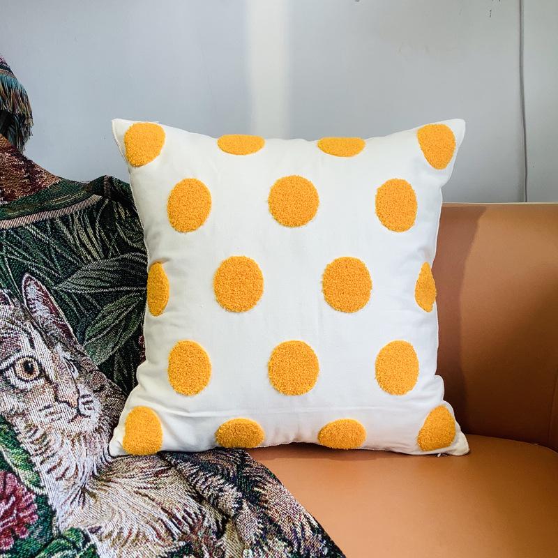 Kissenbezug mit Chenille-Stickerei: Sofa im pastoralen Heimstil, Dekokissen und Lendenstütze