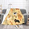 Cavalier King Charles Spaniel Blankets Warm Flannel Pet Dog In Autumn Throw Blanket for Sofa Office Bedspreads