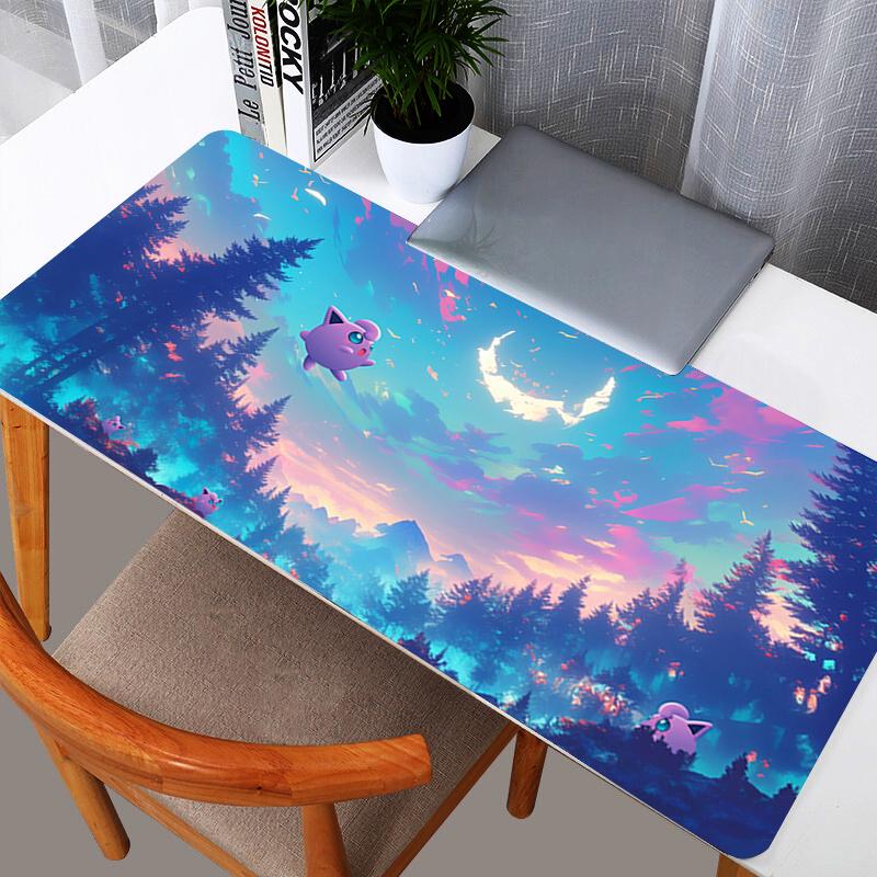 Mouse Pad Pokemon Jigglypuff Dreamy Starry Sky Gaming Mouse Pad Large Extended Desk Mat Anime Aesthetic NonSlip Base