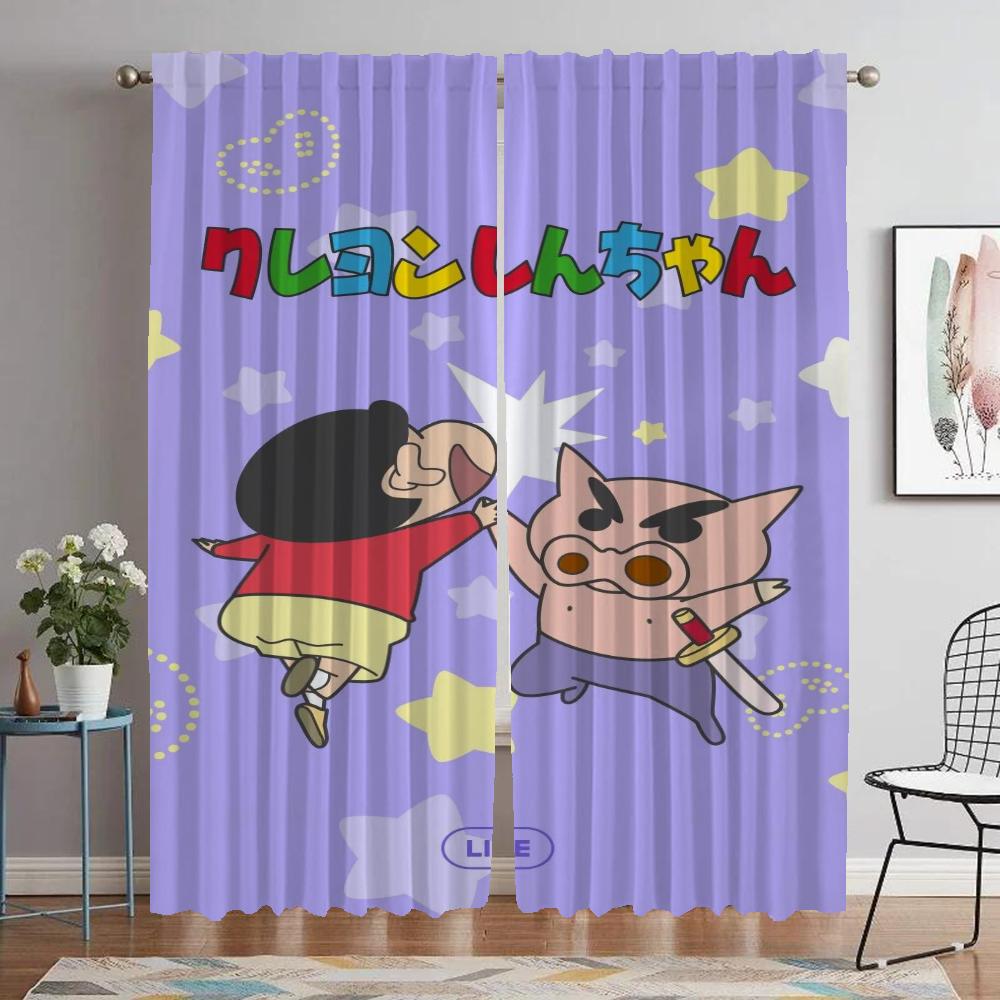 Anti-mosquito Curtains for Camera Crayon Tulle for Bedroom Modern Living Room Curtains 2 Pieces Blackout Curtain Shades Kitchen