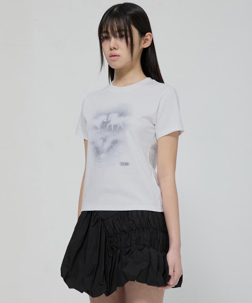 Peulleeoeob Miyu T-Shirt (Fl-132_White)