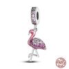 Colorful Heart Murano Glass Flower Travel Pink Charm Bead Components Copper Metal Compatible With Authentic Original Bracelet High Quality Fine