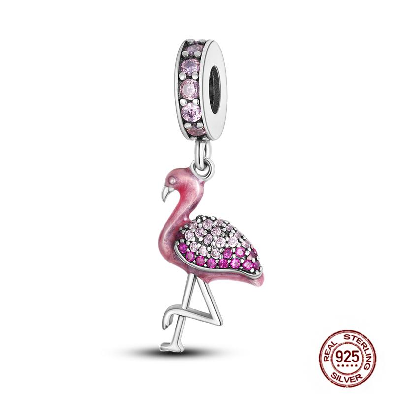 Colorful Heart Murano Glass Flower Travel Pink Charm Bead Components Copper Metal Compatible With Authentic Original Bracelet High Quality Fine