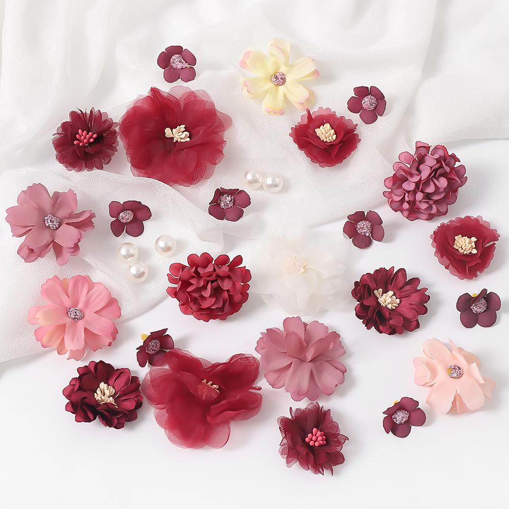 Mehrfarbige Gemischte Künstliche Blumen Seiden-Falsche Blumen Für Heimdekoration Hochzeitsdekoration DIY Bastelblumenwand Zubehör