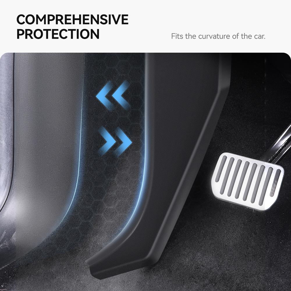 YZ For Tesla Model Y 2025-2025 Center Console Side Wall Anti-kick Protector Cover TPE Rest Pedal Side Guard Pad Car Accessories