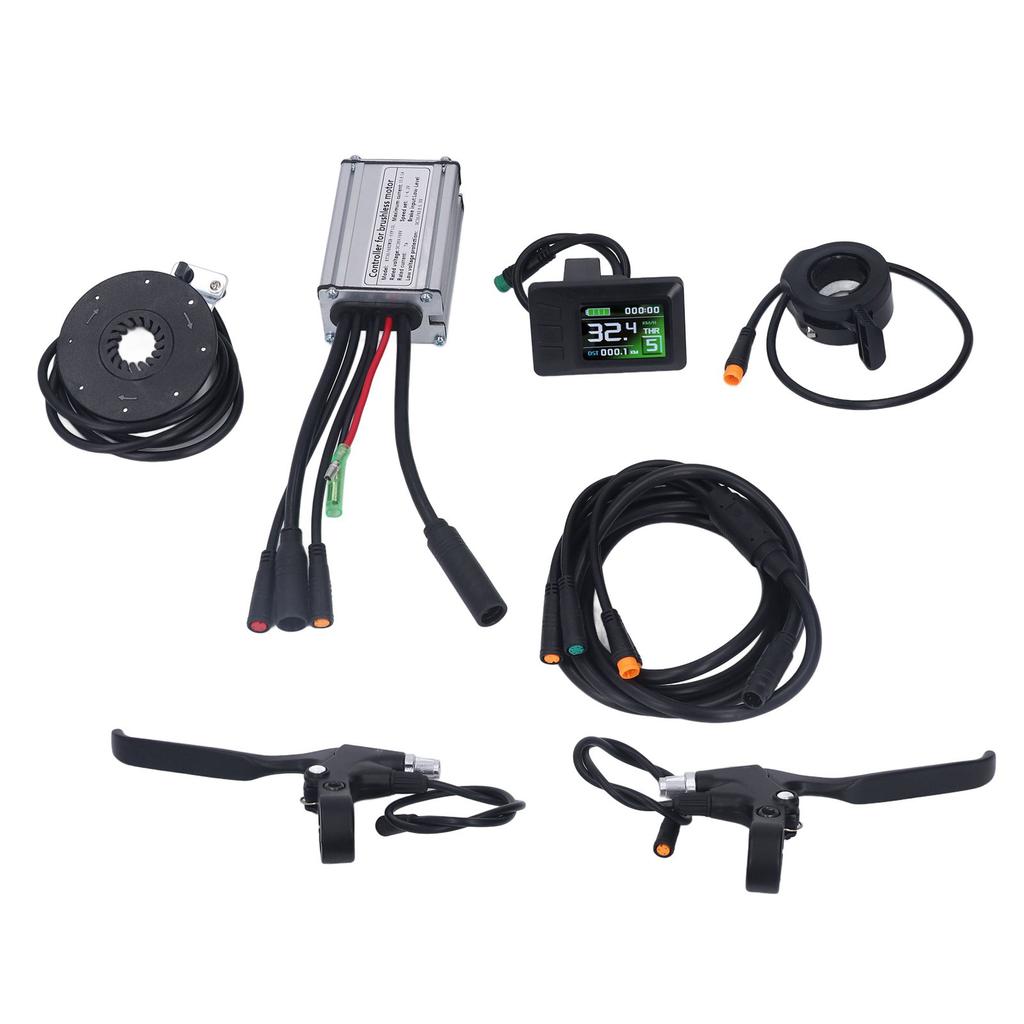 Electric Bike Controller Kit ABS Waterproof 15A LCD7C Panel Thumb Throttle Brake Bicycle Accessories for 250W Motor