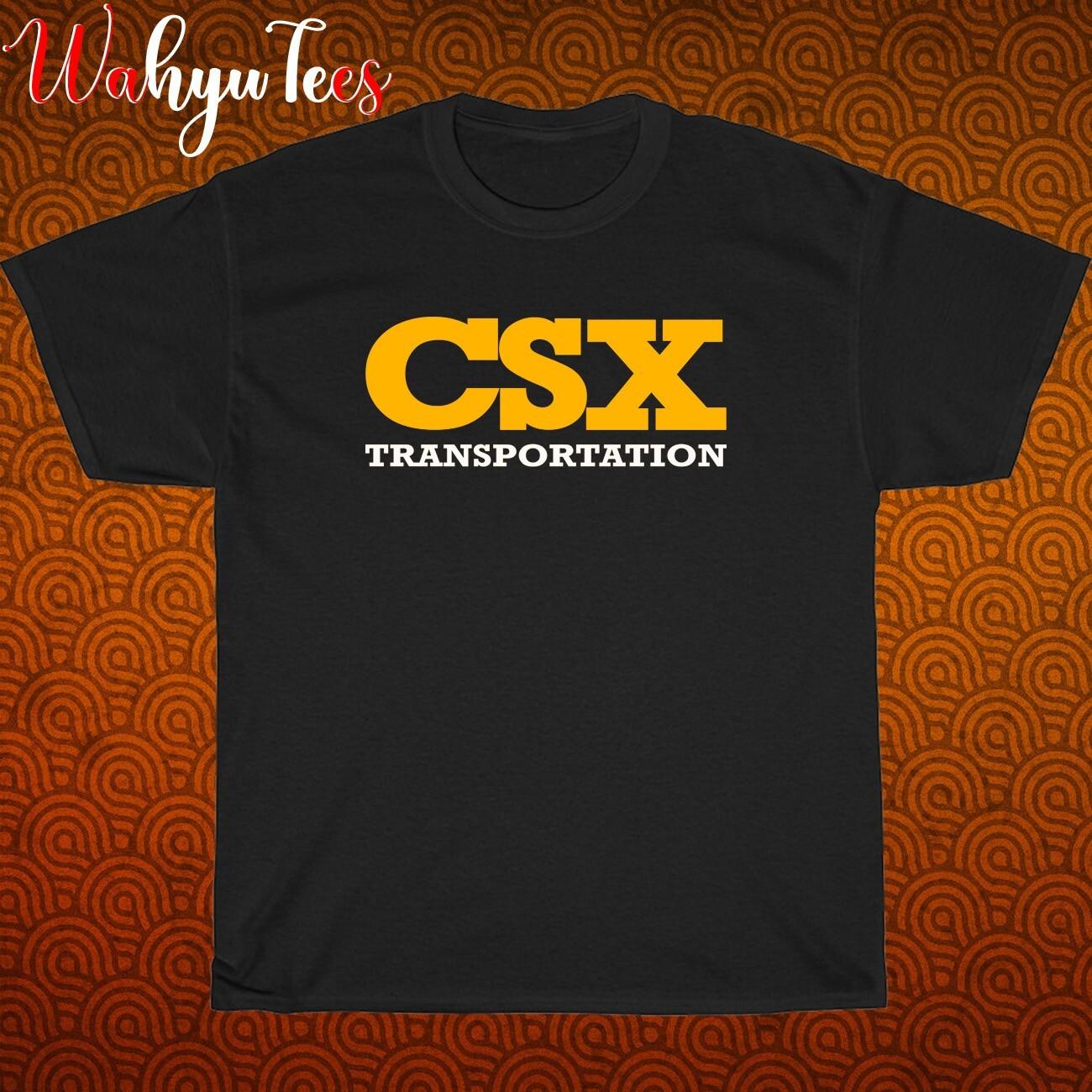 Железнодорожная компания CSX Transportation Логотип Черный/Серый/Темно-синий/Белый Размер S-5XL Унисекс Футболка XXXL
