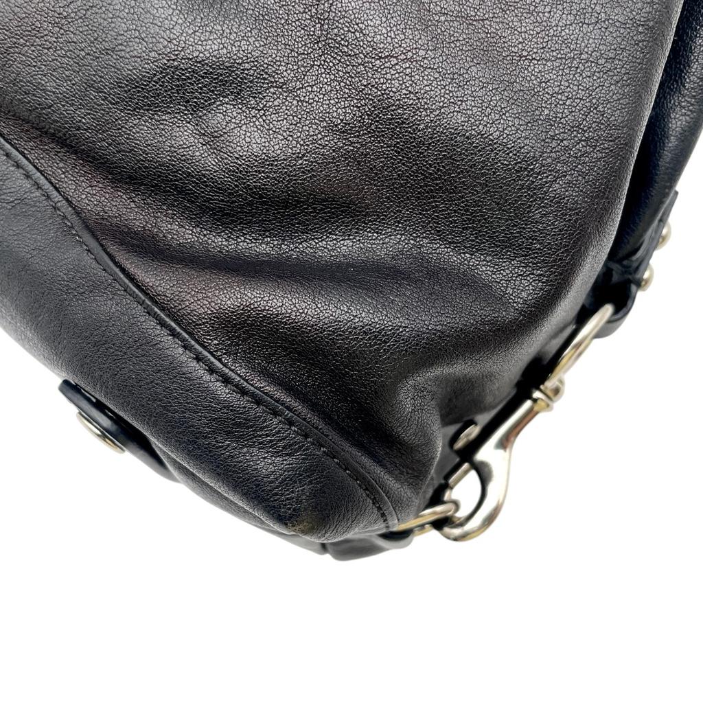 Used COACH 2-Way Handbag/Shoulder Bag Ashley Ashley Leather SatchelHandbag black leather Women