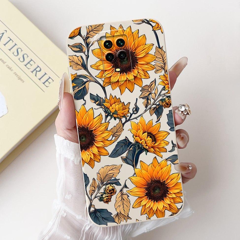 Casing For Redmi Note 9 9S 9Pro 4G Back Cover For Redmi Note 9 Pro Case Cute Cartoon Fashion Flowers Silicone Shockproof Bumper