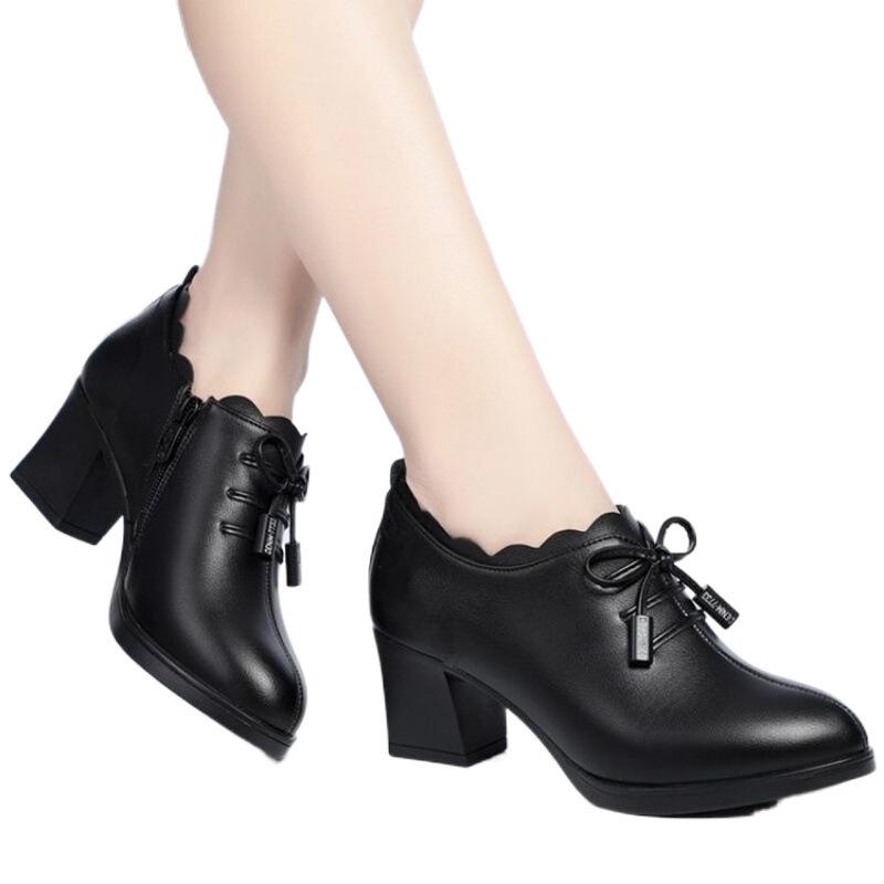 

Дешевые женские крутые высококачественные короткие ботильоны весна-осень женские модные милые туфли 40 насыщенный черный