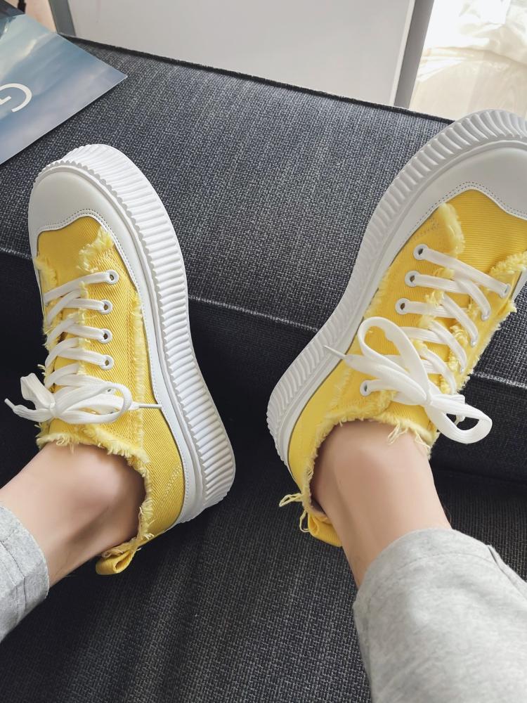 

Осенние желтые ретро мужские вулканизированные туфли кроссовки на платформе мужские дизайнерские туфли мужские парусиновые повседневные кроссовки zapatillas hombre 40 жёлтый