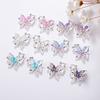10Pcs Butterfly Nail Art Charm Rhinestone Faux Pearl 3D Butterfly Shape Nail Design Jewelry DIY Crafts Nail Decoration Accessories