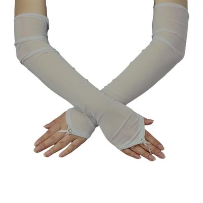 Weiße Handschuhe für Damen und Mädchen für Mottoparty Bequem zu tragen Elastische Nachtclub Dehnbare Ärmel Handschuhe