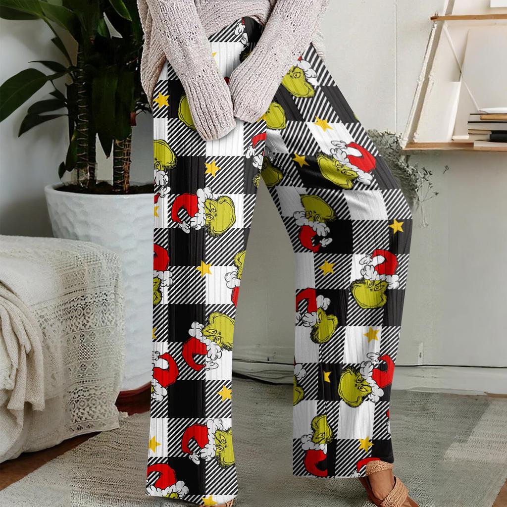 Pyjamahose , Nachtwäsche , Lässige Hose mit elastischem Kordelzugbund , Bequeme Hose mit geradem Bein und lockerer Passform