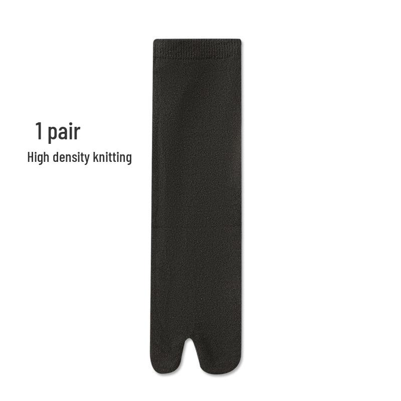 Women's Velvet Mid-Calf Flip-Flop Socks - Summer Thin Split-Toe Design