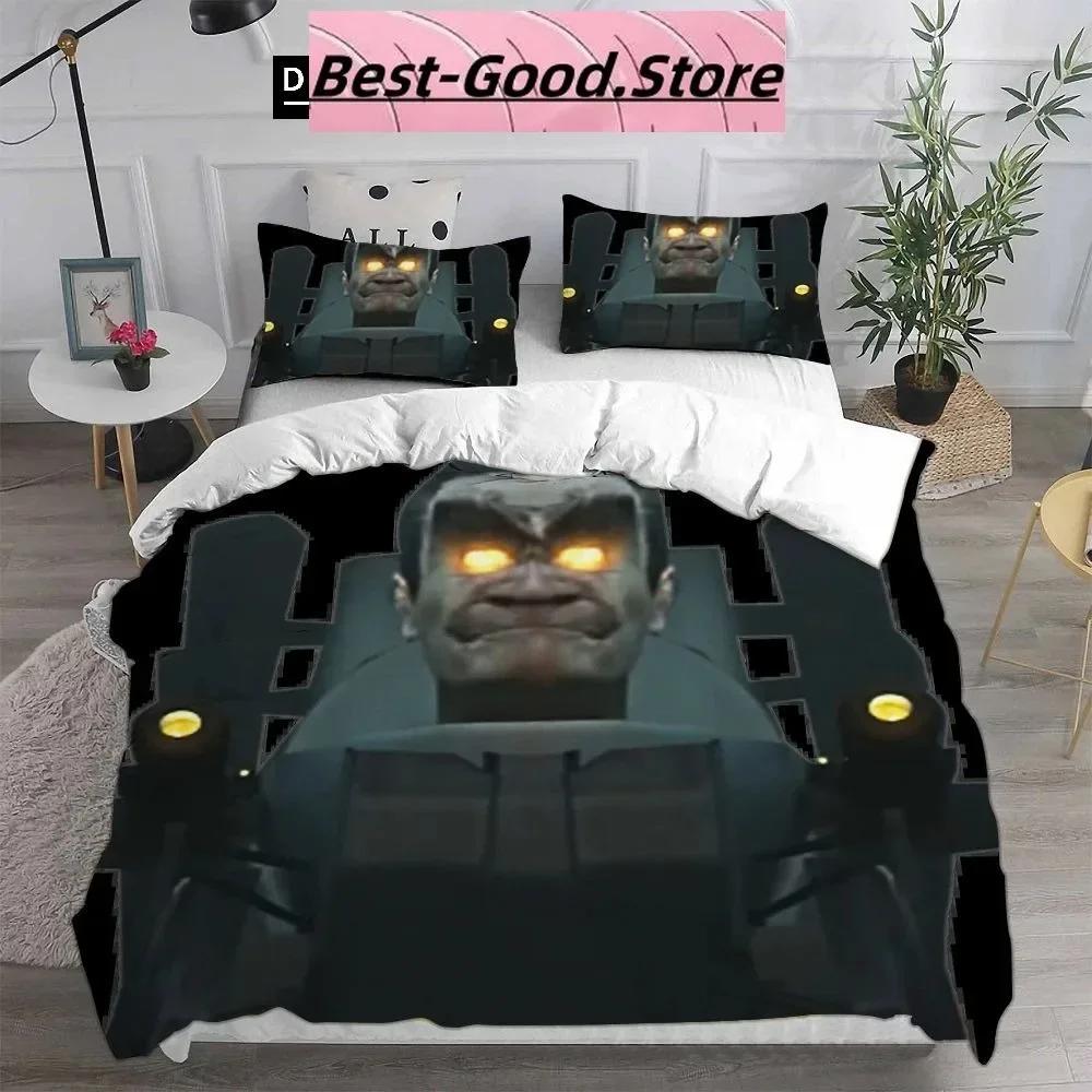 3D Fashion Game Skibidi Toilet Arale Bedding Set Print With Pillowcase Bed Duvet Cover Soft Single Double Queen Super King Size