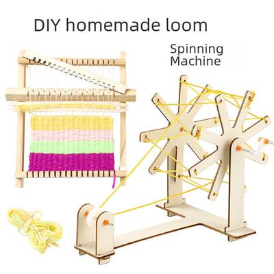 DIY Ancient Loom: Creative Spinning Machine for Kids - Wool Weaving & Toy Making