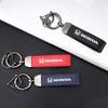 Honda Badge Leather Car Keychain Keyring Key Lanyard For Honda Civic Accord Fit Jazz Pilot CRV Odyssey Passport City Shuttle HRV TV7