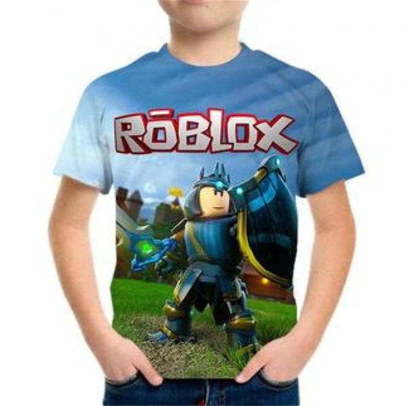 T-shirt Roblox Estiva per Ragazzi Moda Bambini T-shirt Traspirante Casual Stampa Gioco Vestiti Manica Corta Abbigliamento Bambini