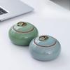 Ceramic Little Tea Caddy Chinese All Kinds of Tea Storage Box Crude Pottery Canister Container for Puer Tea Modern Style