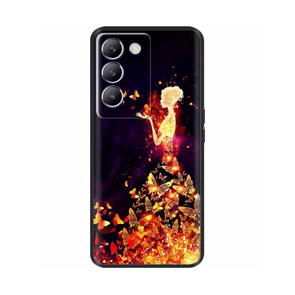 For Vivo V30 V40 SE Phone Case Shockproof Silicone Soft Bumper Cases For Vivo V40 SE V30 SE Luxury Painted Protection Back Cover