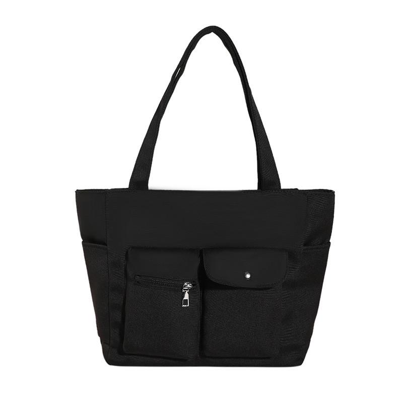 Fashionable Large Capacity Tote Bag For Women Stylish Winter Edition In Black And White