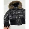 Women's Slim-Fit Down Jacket — New for Winter 2026 (Features detachable fur collar; filled with 90% white duck down)