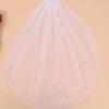 Two Layer Crystal Veil With Breathable Fabric Secure Fit Design Rhinestones Bridal Hair Accessory For Wedding Reception