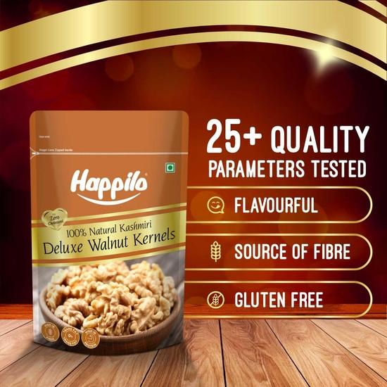 Happilo Deluxe 100% Natural Dried Kashmiri Walnut Kernels, 200g