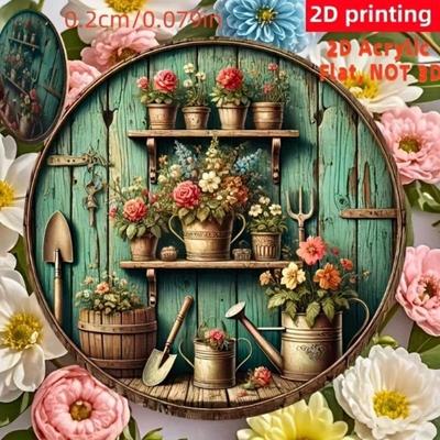 Vintage Garden Floral Iron Wall Art Metal Decor 2D