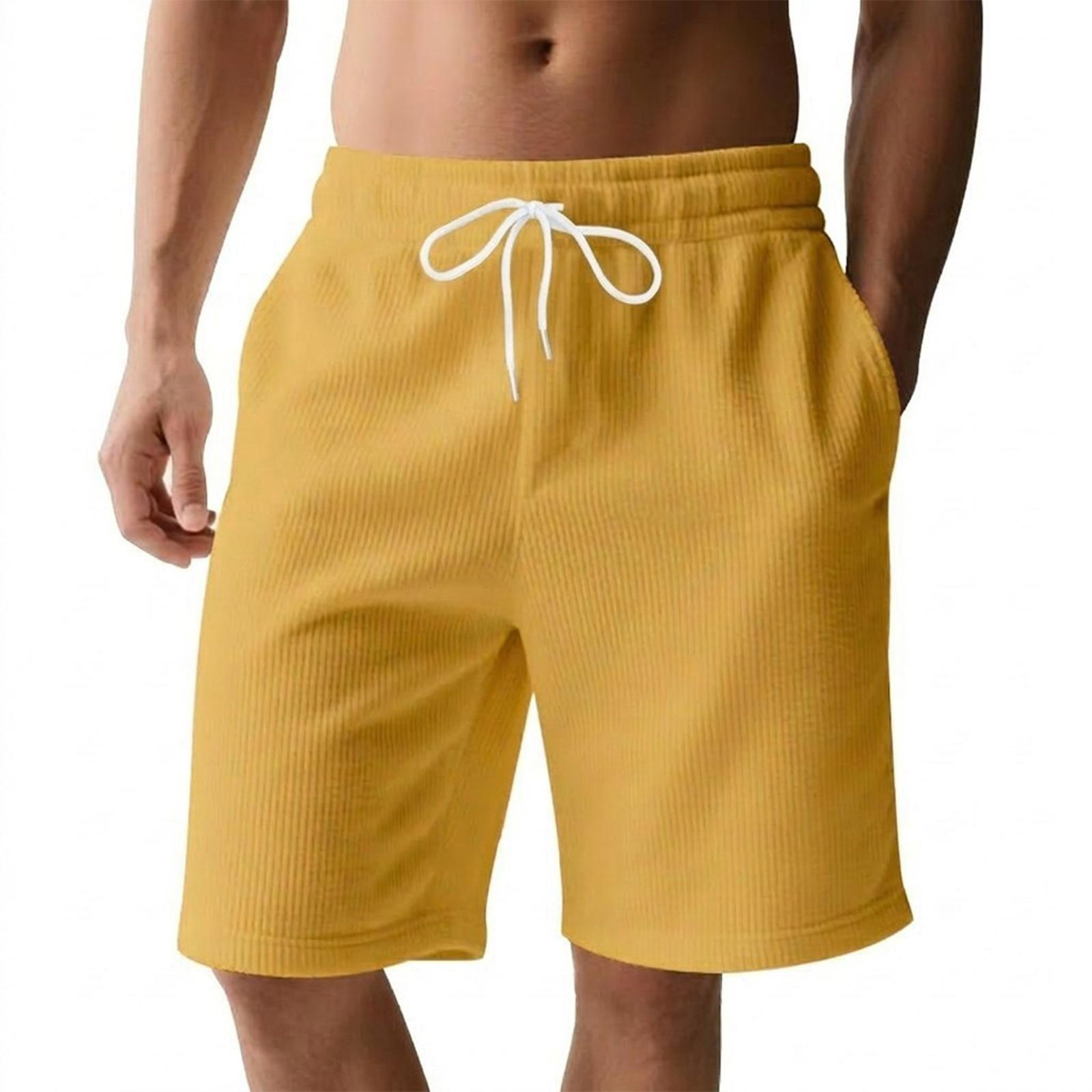

Men s Five-pocket Pants - Below The Knee Length - Denim With Large Size - Beach Pants - Fitness Pants XL
