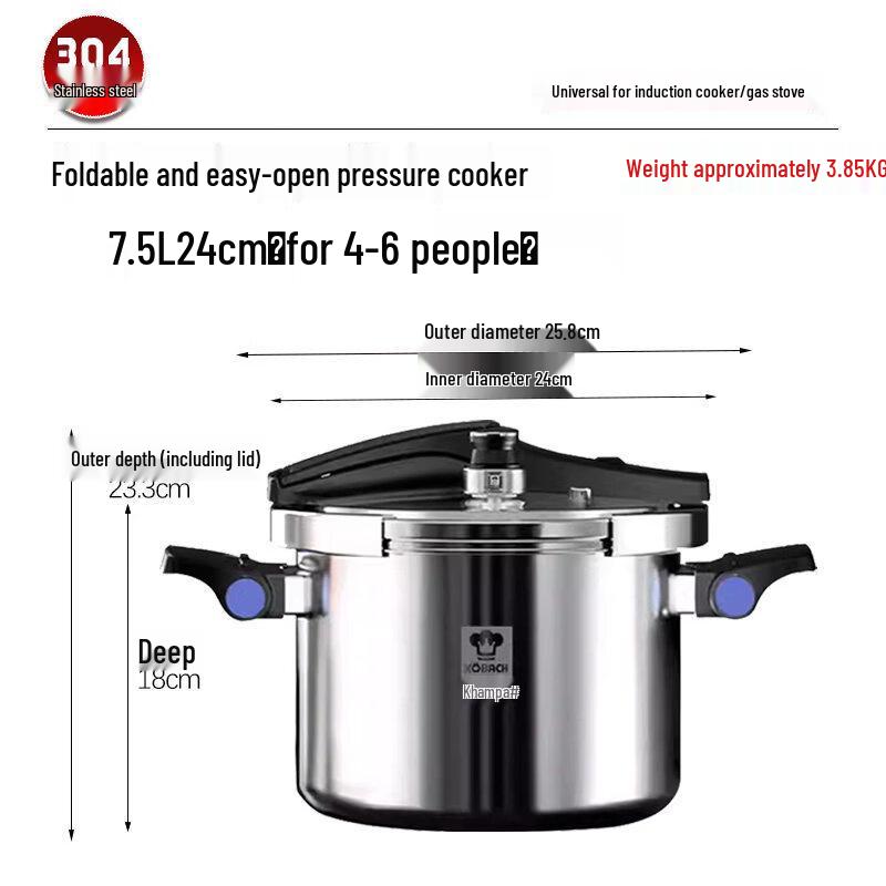 OLOEY 316L Stainless Steel Pressure Cooker