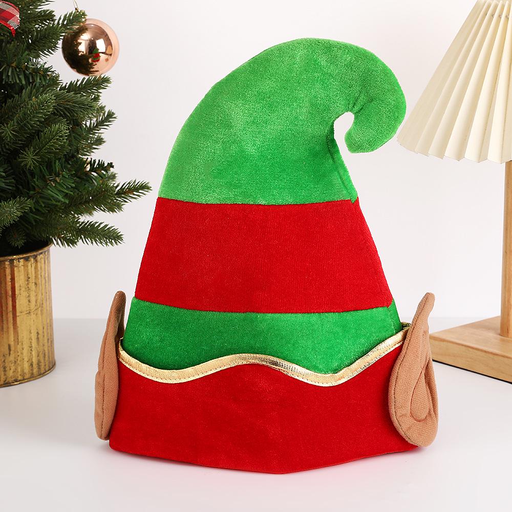 Thickened Elf Hat with Christmas Bell and Curved Horn for Pets