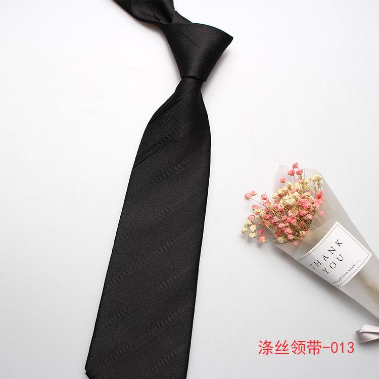 Men'S Trendy Striped Jacquard Polyester Silk Tie, Professional Dress Tie For Work