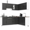 11 Piece Kitchen Cabinet Set Kalmar Black Wood Based Panel