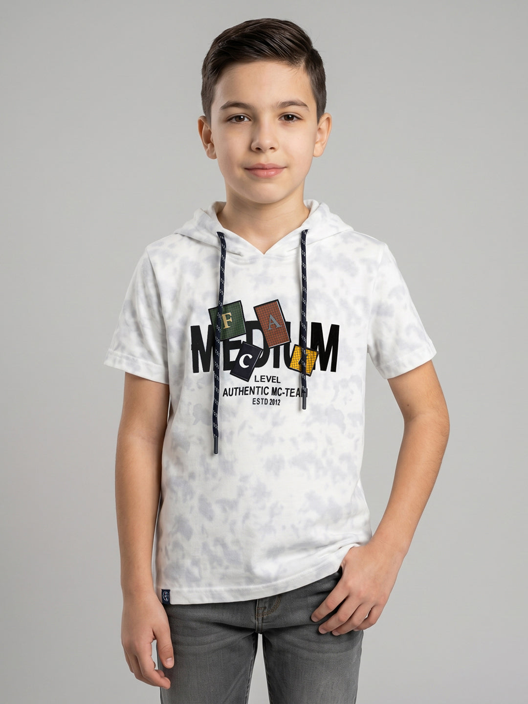 Monte Carlo Boy Regular Fit White Tshirt 4-5 Years белый