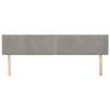 VidaXL Tête de lit avec oreilles Gris clair 203x16x78-88 cm Velours3118694
