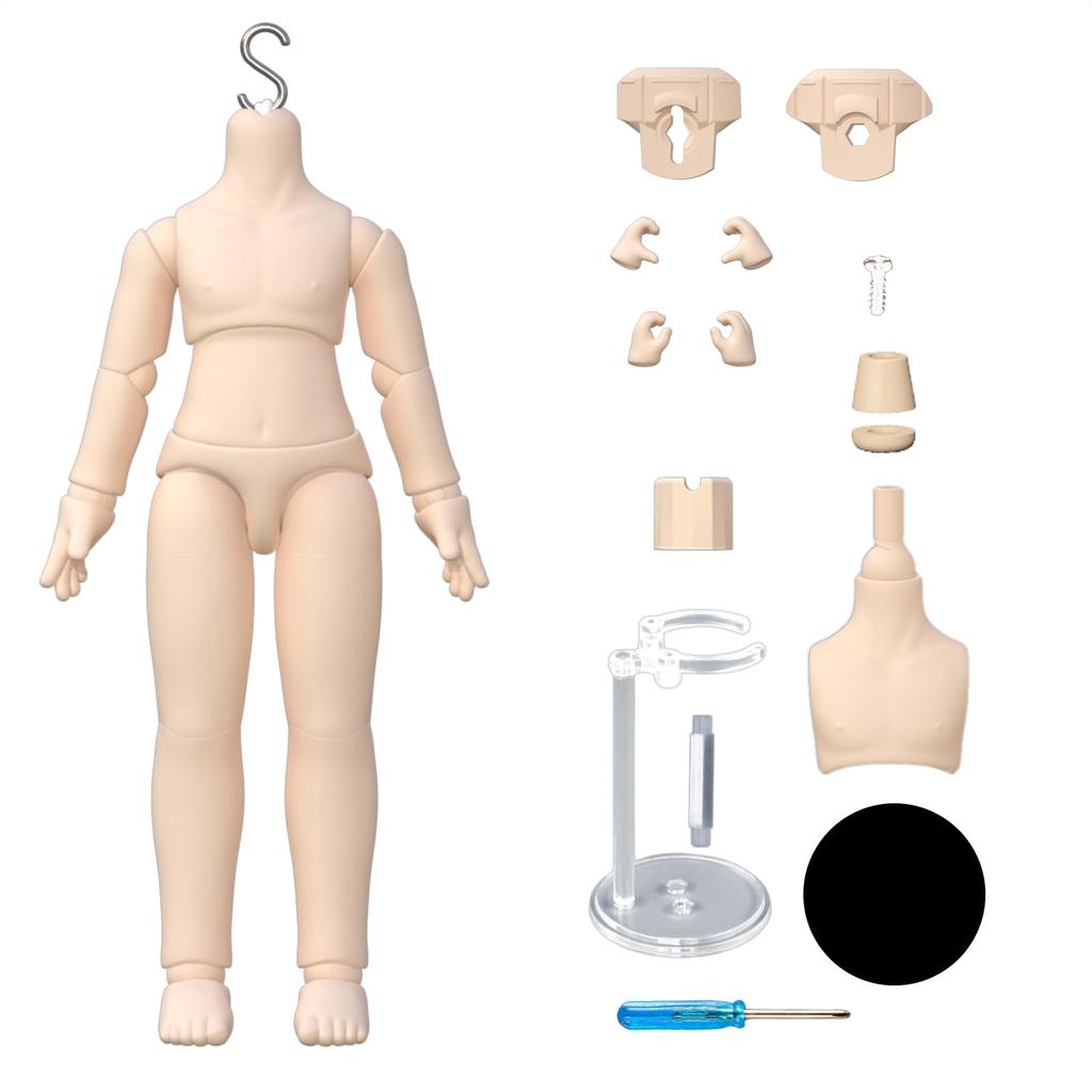 YMY OB11 11.8cm Extended Size GSC BJD Doll Body Jointed Movable Doll Model Action Figure New Year's Birthday Gift for Boys and Girls (Milky White)