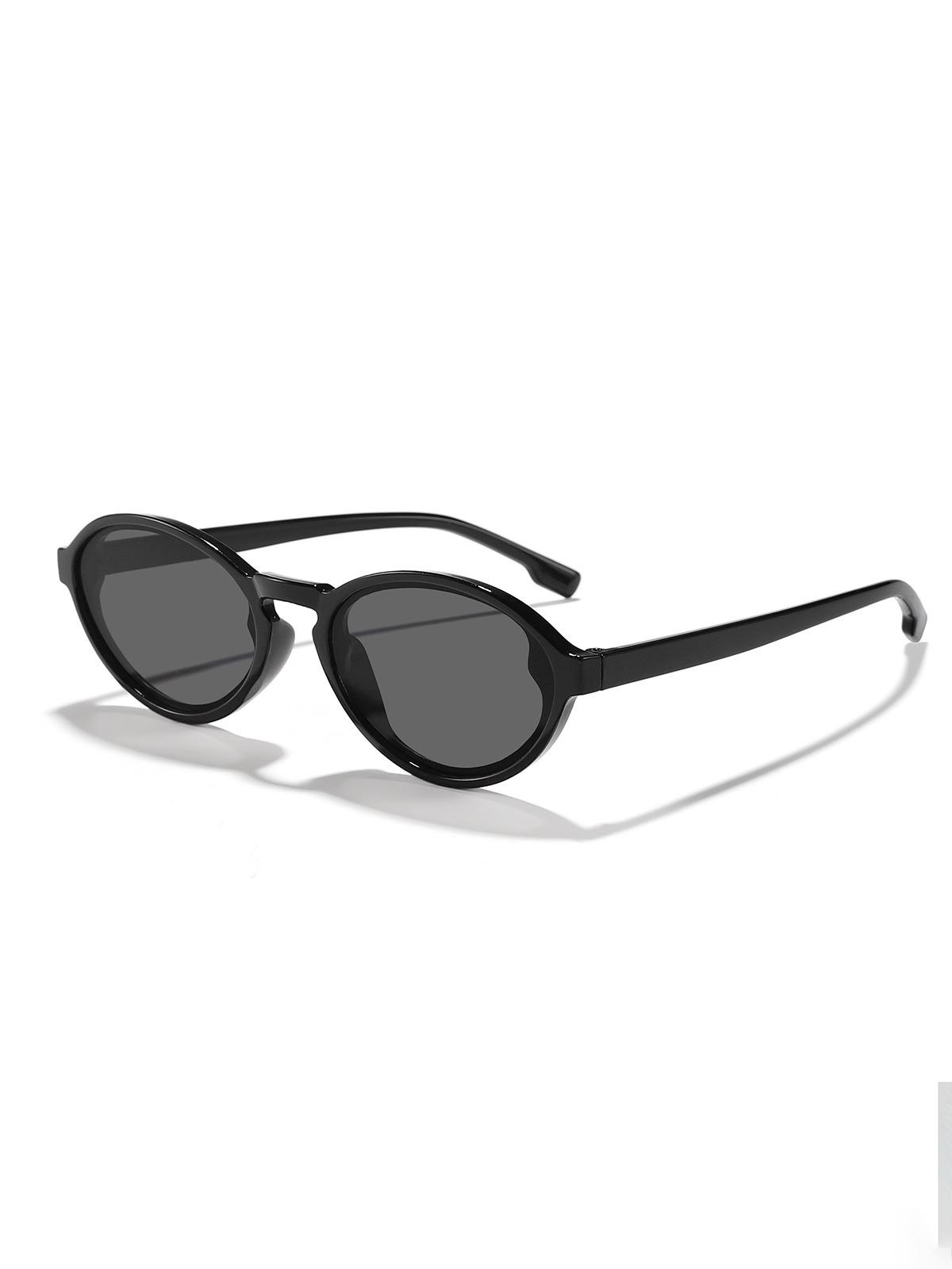 New Fashion Narrow Oval Sunglasses Tortoiseshell Accent UV Blocking Street Style Shades For Ladies KJ113