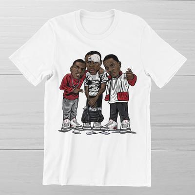 Retro Hip Hop Tee; Old School Movie Style Graphic Cotton Unisex T-Shirt