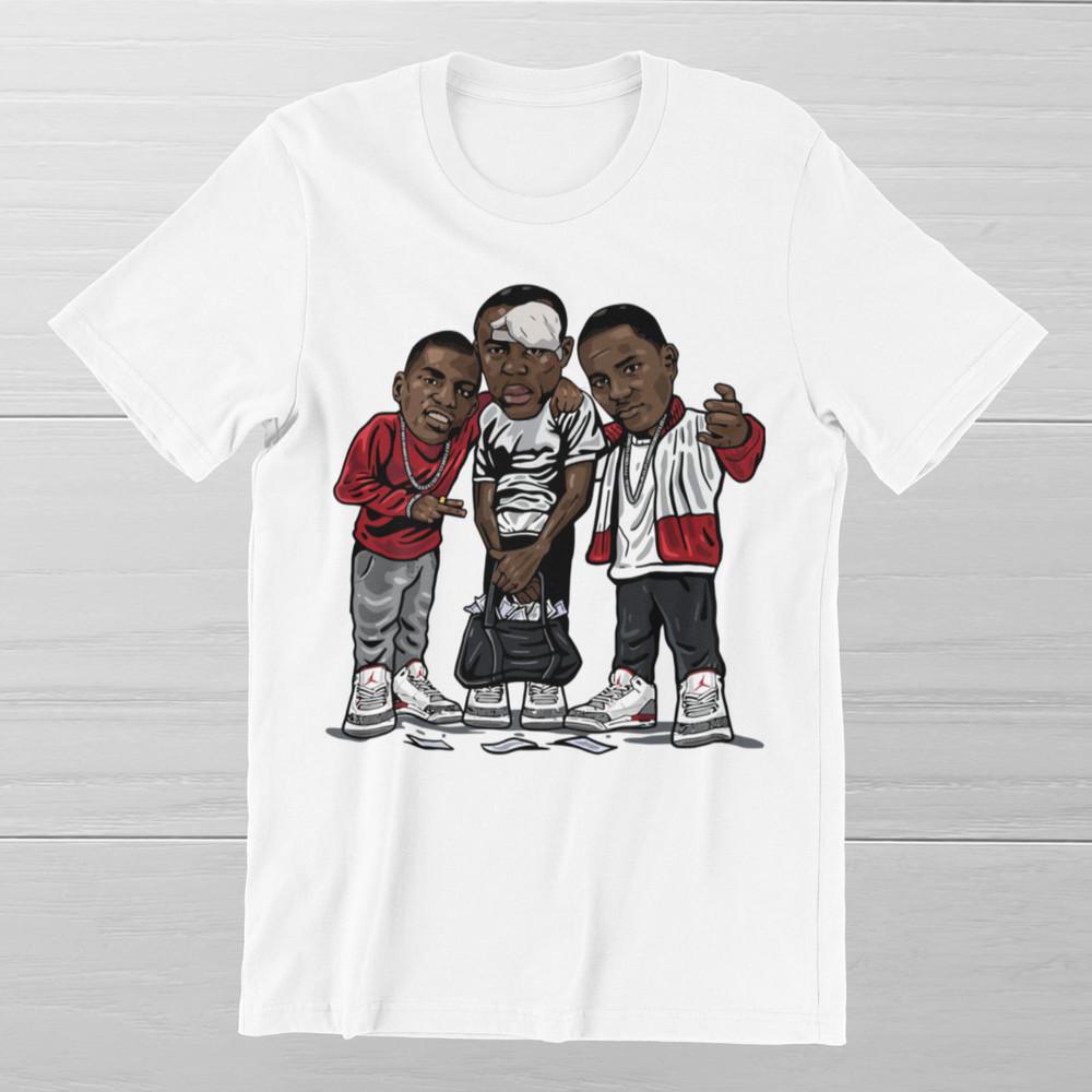 Retro Hip Hop Tee; Old School Movie Style Graphic Cotton Unisex T-Shirt XXL