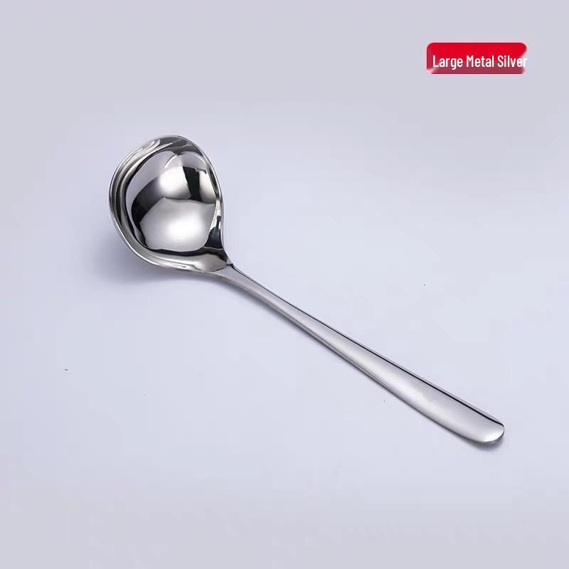 304 Stainless Steel Long-Handled Soup Spoon for Adults - Thickened Porridge Ladle
