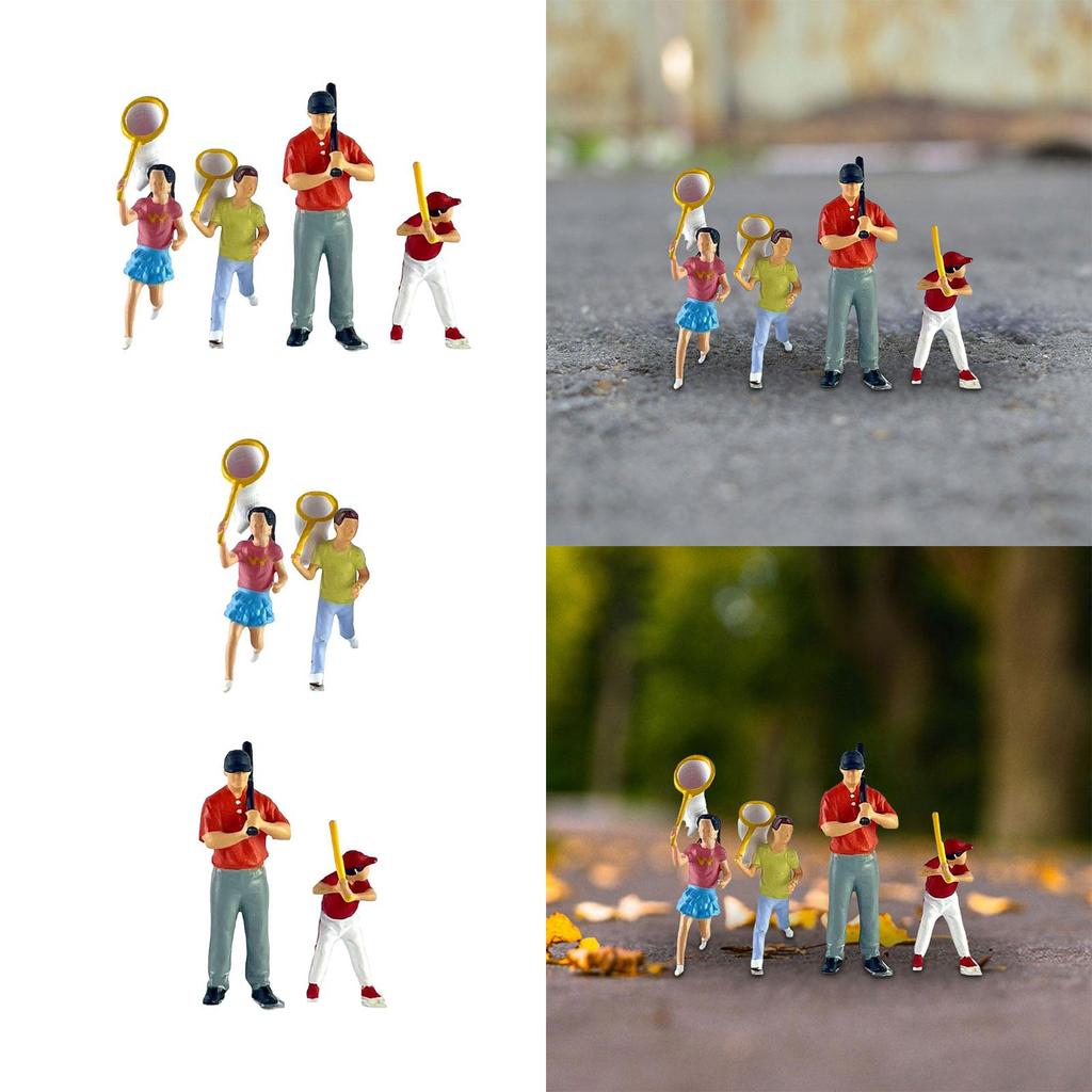 1/64 Scale People Figures Tiny People Model Sand Table Ornament Miniature Scene Decor Diorama Figurines for Diorama Ornament