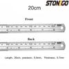 Stainless Steel Ruler Set 6 8 12 16 20 Inch Metal Rulers High Precision Double-Sided Graduation Scale Office Drawing Tools
