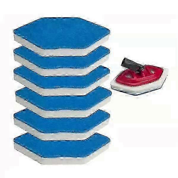 2025 Suitable for Vileda Bathroom Magic Brush Mop Replacement Head BATH MAGIC Sponge Scouring Pad - 5 Pieces