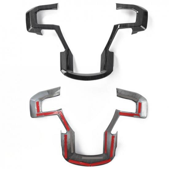 Schwarzes Holzlenkradrahmen-Zierleistenabdeckung für Ford F150 2015-20