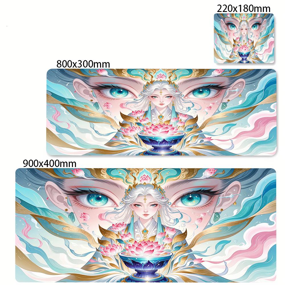 Surface for Computer Mouse Pad Large Gamer Mousepad Color Anime Carpets Girl Eyes Desktop Mat Gaming Mats Playmat Xxl Table Pads