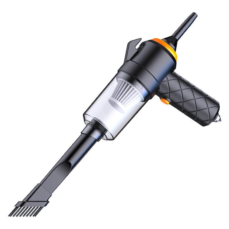Wireless Six-in-One Car Vacuum: Emergency, Household, Mini Blow & Suction, with Charging.