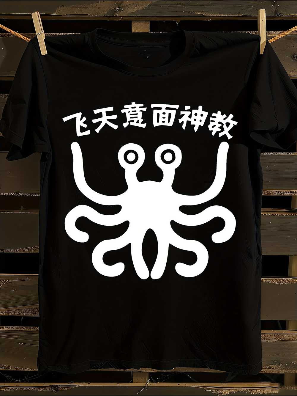 FSM Vintage Flying Spaghetti Monster Graphic T-Shirt XL